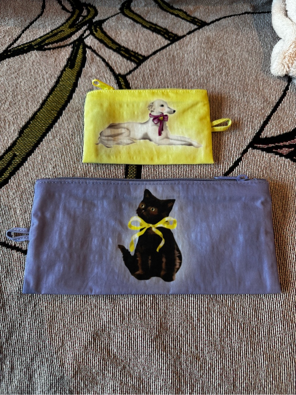 NWOT Baggu Small and Medium Flat Pouch - Fancy Animals